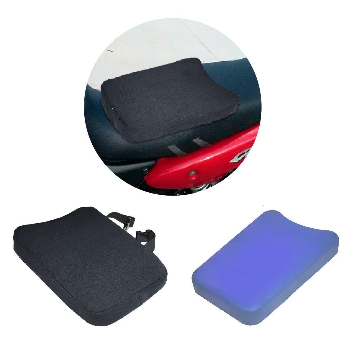 TERAFLEX - COJIN PARA ASIENTO DE MOTO MEMORY FOAM GEL TECH  TERAFLEX  37x27x5 CM