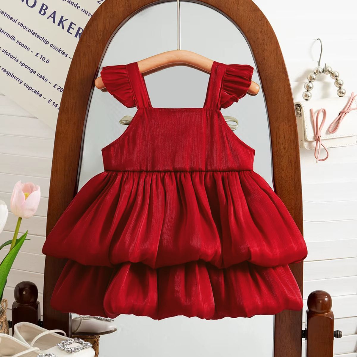 GENERICO - VESTIDO PARA BEBE ROJO