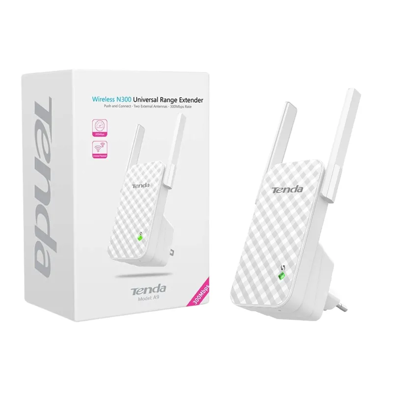 TENDA - Repetidor Amplificador Extensor Wifi de 300Mbps Tenda A9