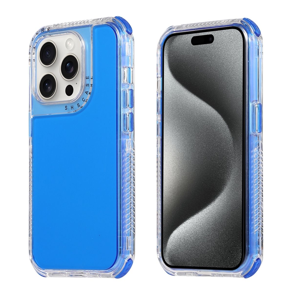 OEM - Case Compatible con iPhone 16 Pro Antishock 360 Azul