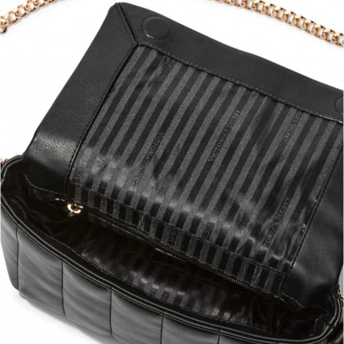 VICTORIA'S SECRET - Cartera Crossbody Negro con cadena Victorias Secret