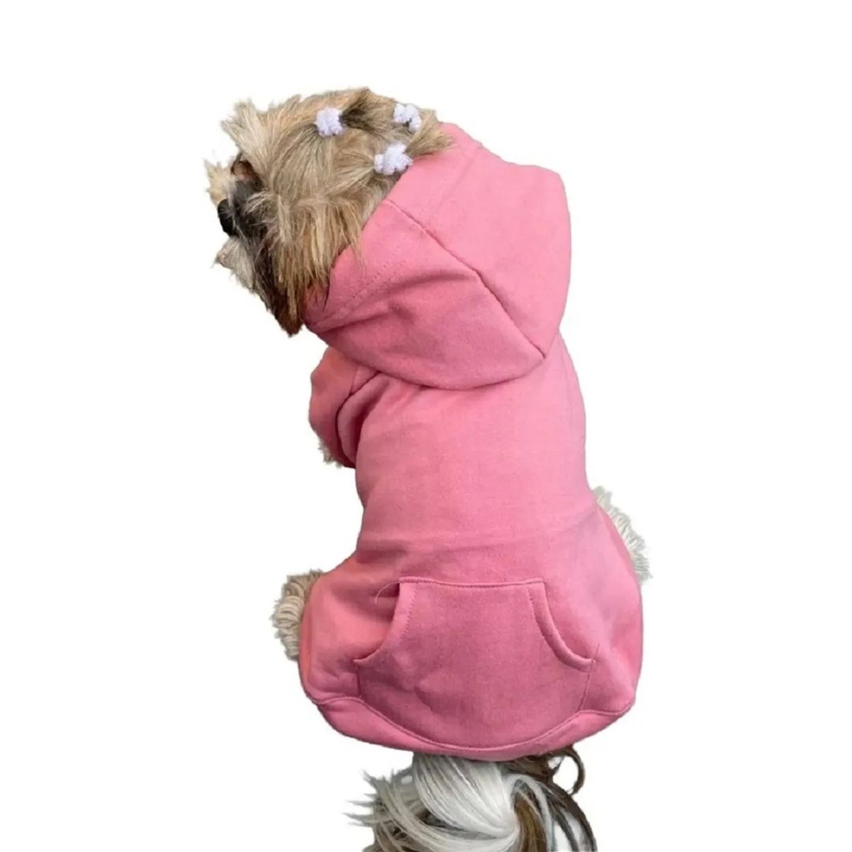 MARC - Ropa De Mascota Polera Con Capucha Color Palo Rosa Talla 03