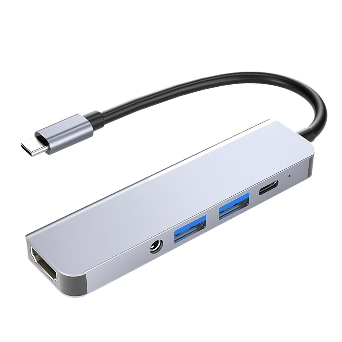 SEISA - Adaptador Conector Seisa BYL-2009 Hub Tipo C 4K 5 en 1