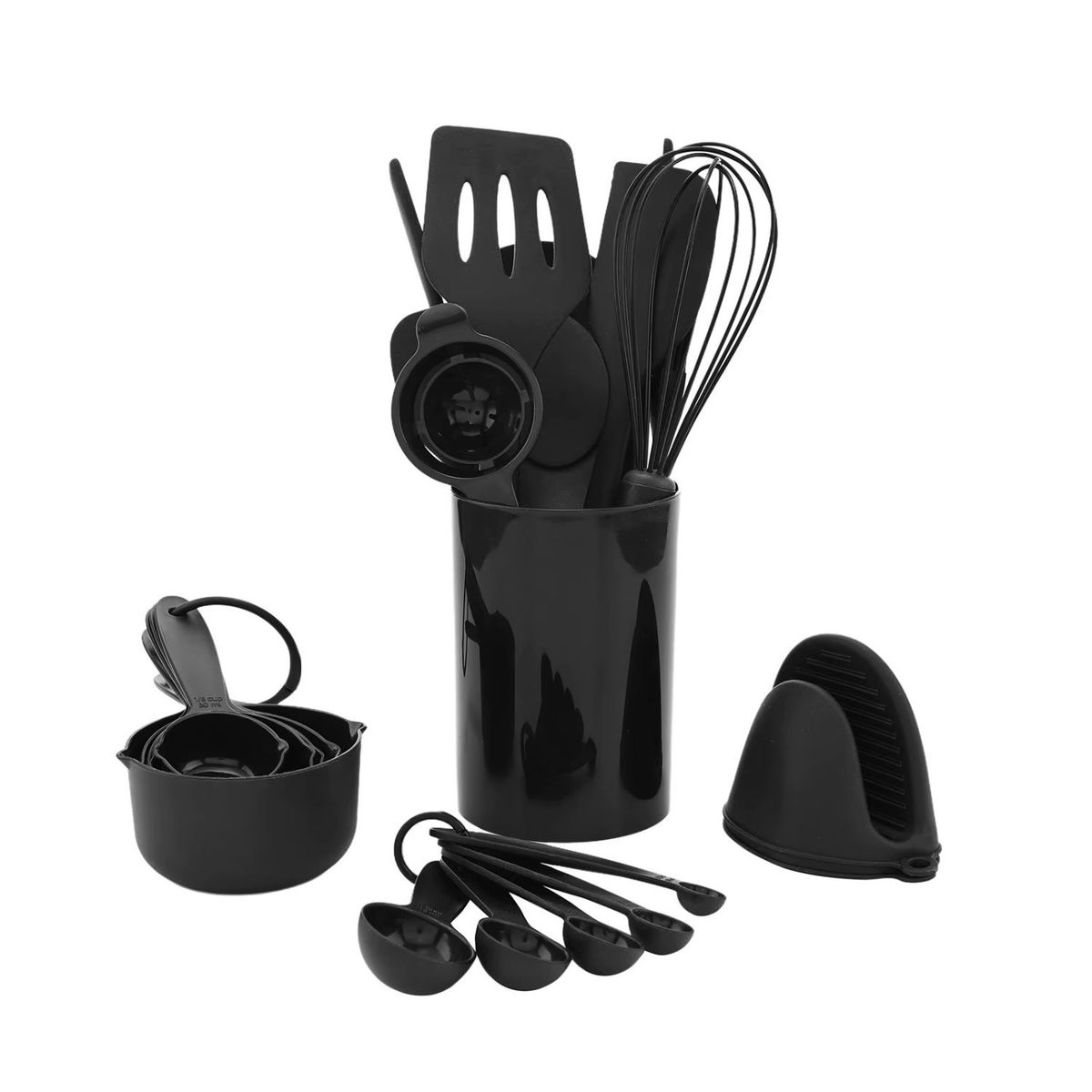 GENERICO - Set Utensilios de Cocina Black Set x 21 Pzs