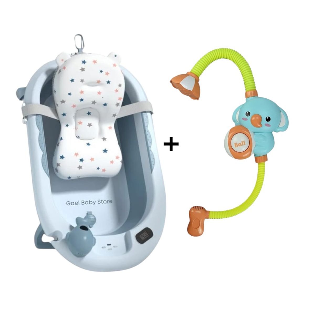 GENERICO - PACK TINA PLEGABLE + DUCHA PORTATÍL  KOALA