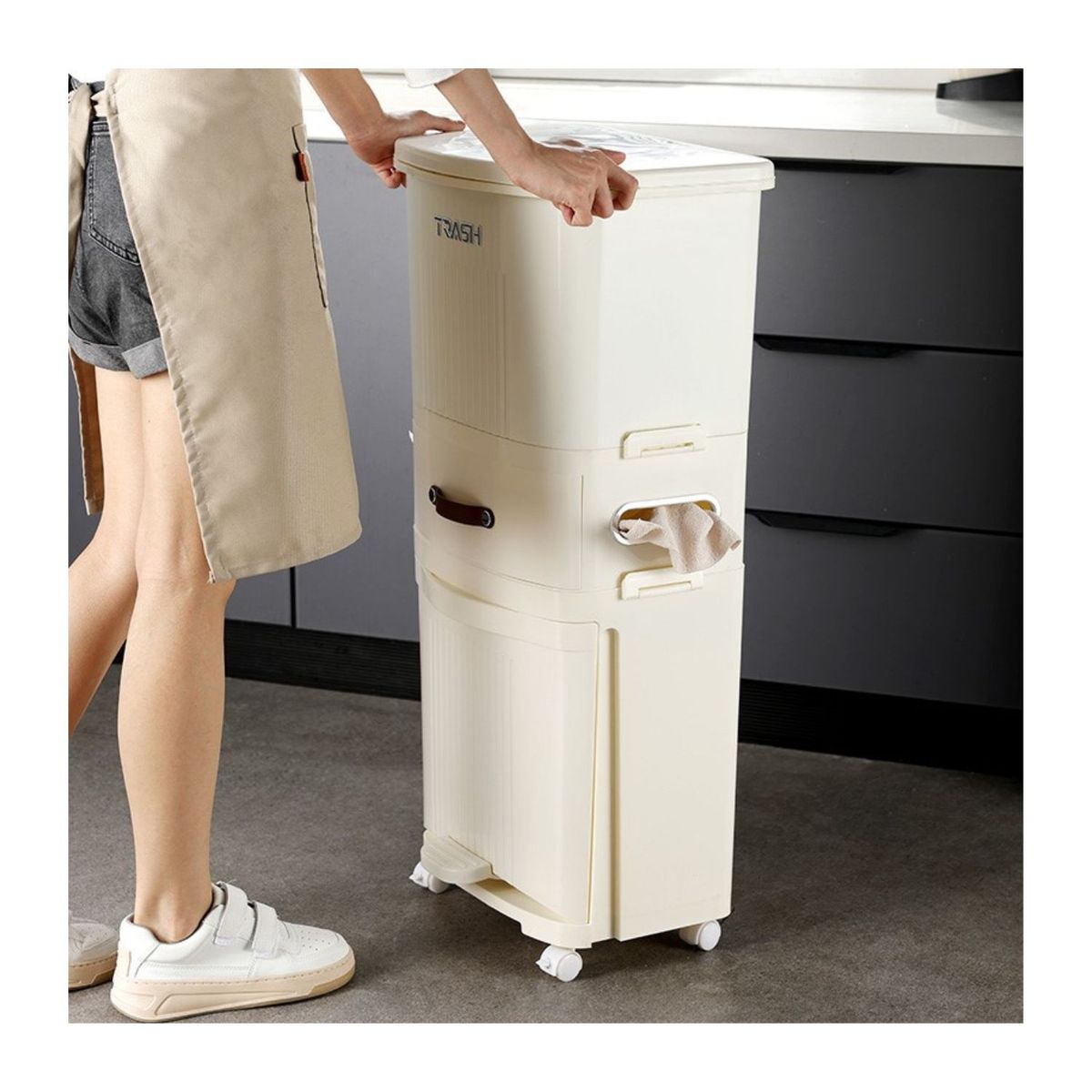 GENERICO - Tacho Reciclador de 3 Niveles Multiple