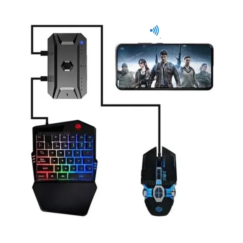GENERICO - Adaptador Mouse y teclado Para Celular Kit Gamer M1 Pro