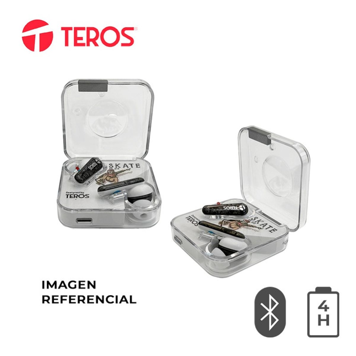 TEROS - AURICULAR INALAMBRICO TEROS TE8072W BLUETOOH BLANCO