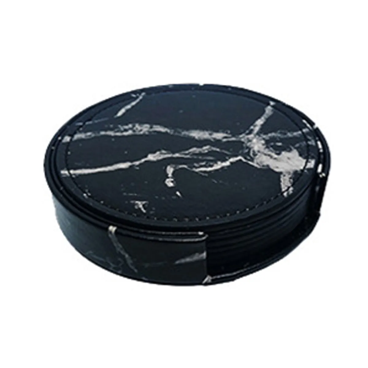 ZIMRAHYG - 6 Pcs Posavasos Tazas Universal Mesa Moda Grandes Premium Mármol Negro