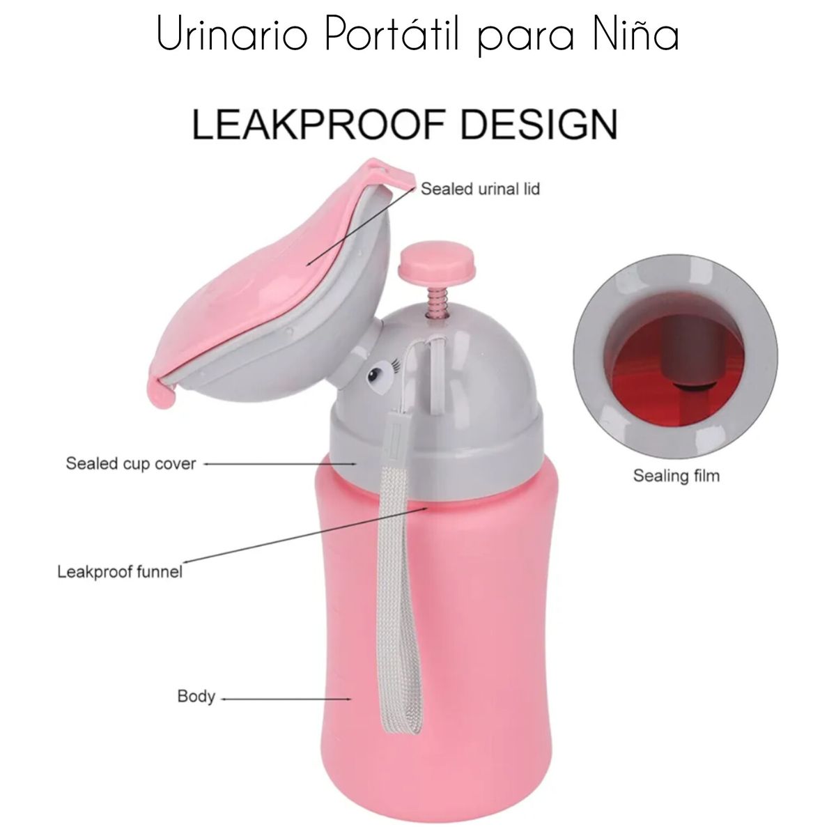 OEM - Baño portátil de viaje para niñas botella de orina portátil