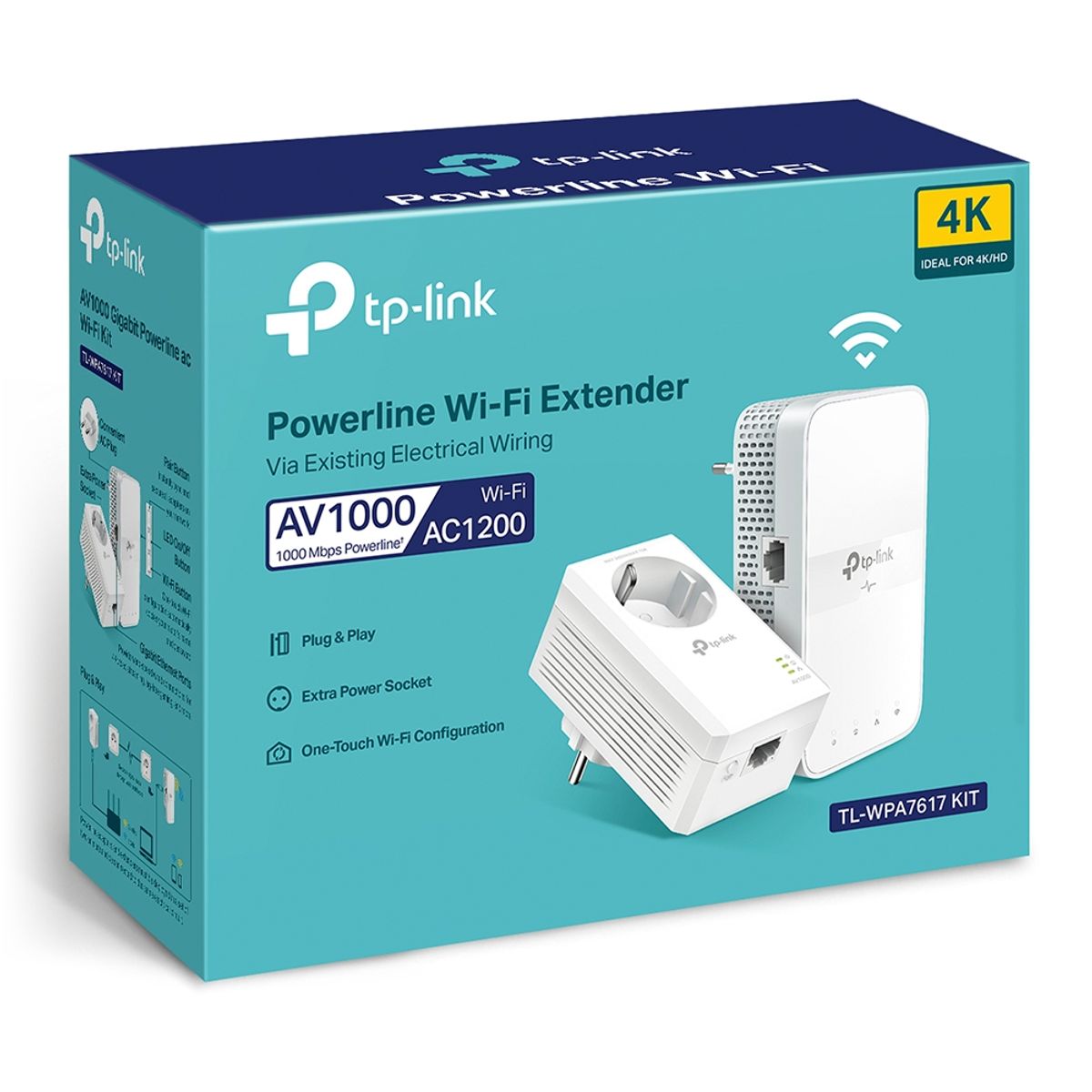 TP LINK - Tl-wpa7617 Kit Av1000 Gigabit Powerline Ac Wi-fi 1000mbps Color Blanco