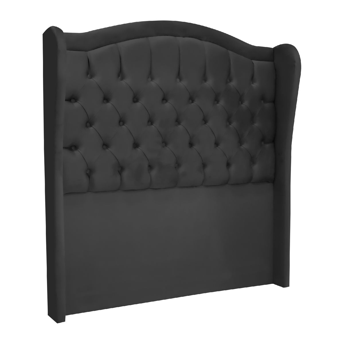 MUEBLES MACRUMO - Cama tapizada Princesa 2plz - Color Negro