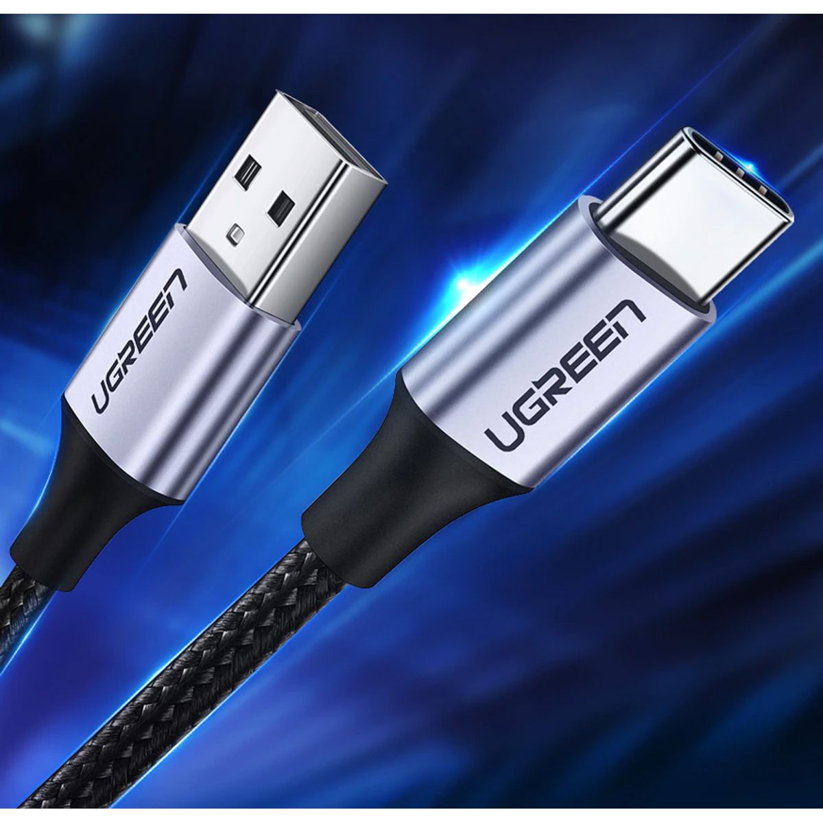 UGREEN - Cable 3m USB-C Nylon PREMIUM Carga Datos Original Android PC Mac