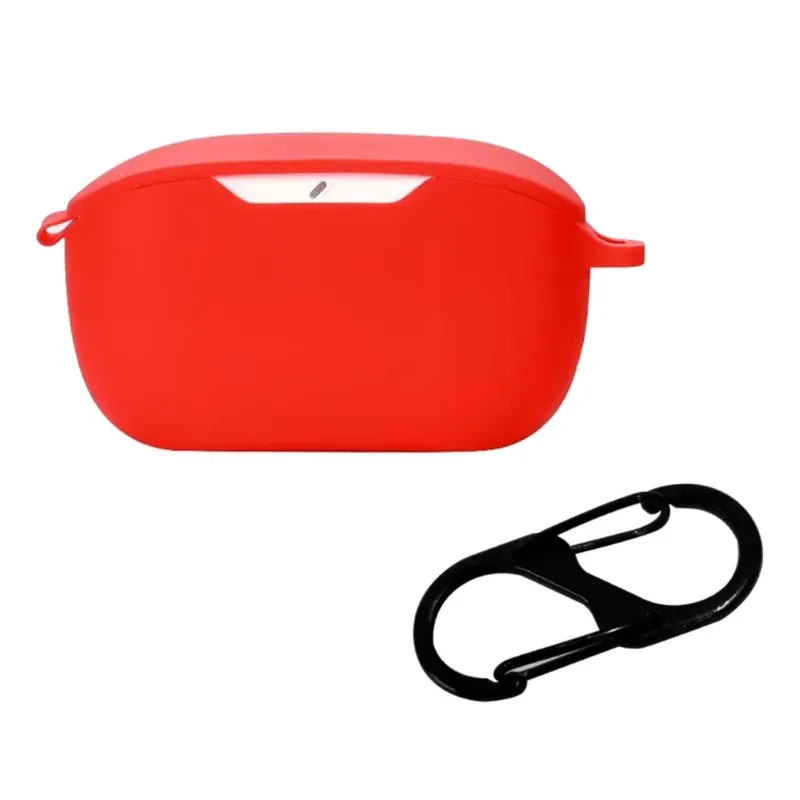 GENERICO - Funda case de silicona para audifonos JBL WAVE BUDS 2 color ROJO