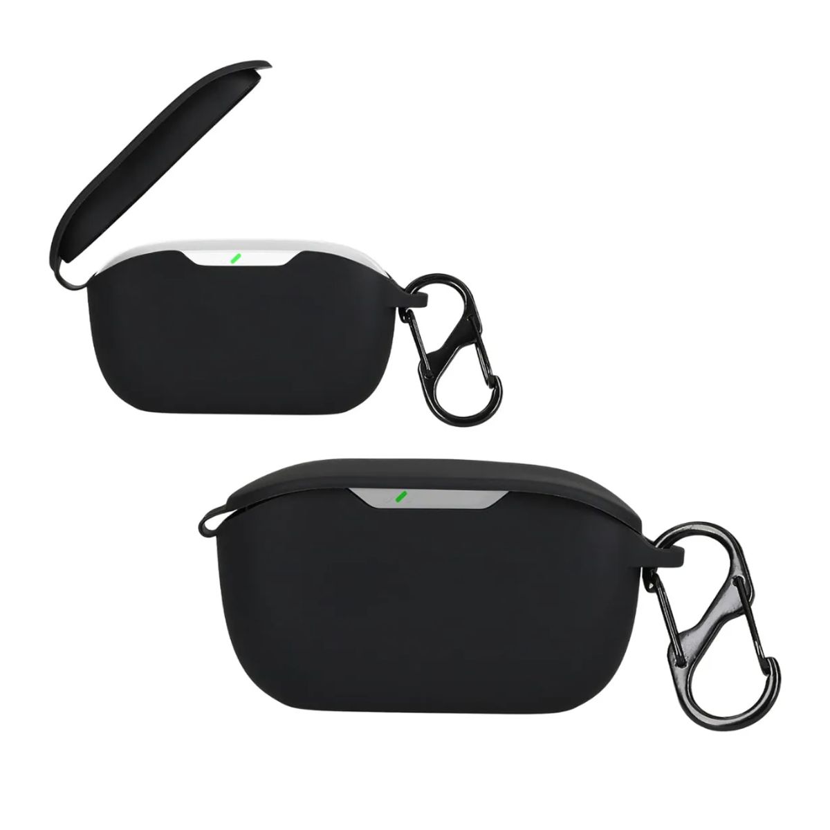 GENERICO - Funda case de silicona para audifonos JBL WAVE BUDS 2 color negro