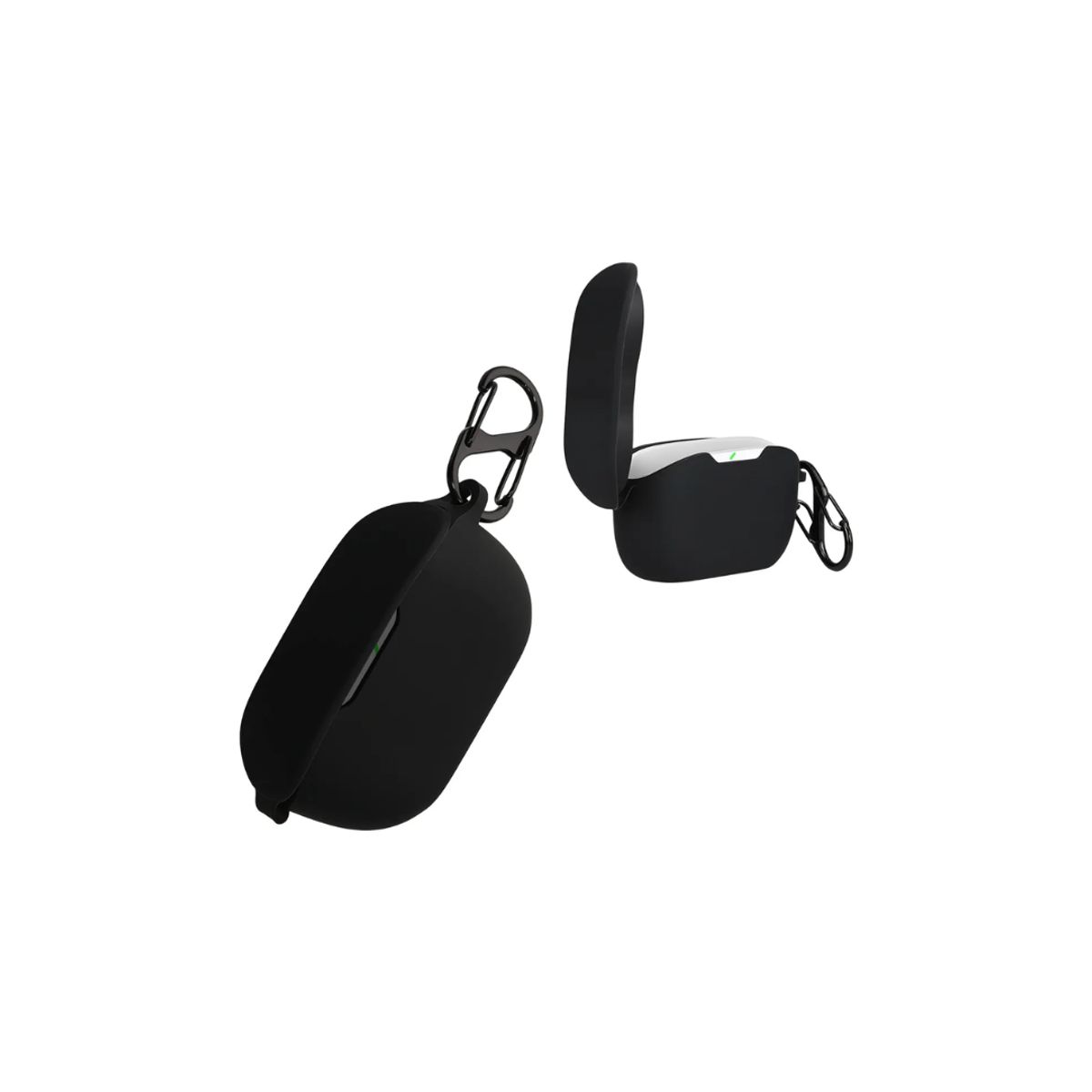GENERICO - Funda case de silicona para audifonos JBL WAVE BUDS 2 color negro