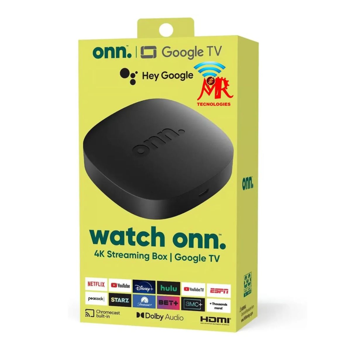 ONN - Android Tv Box WATCH Onn 2023 4K Certificado Google Tv
