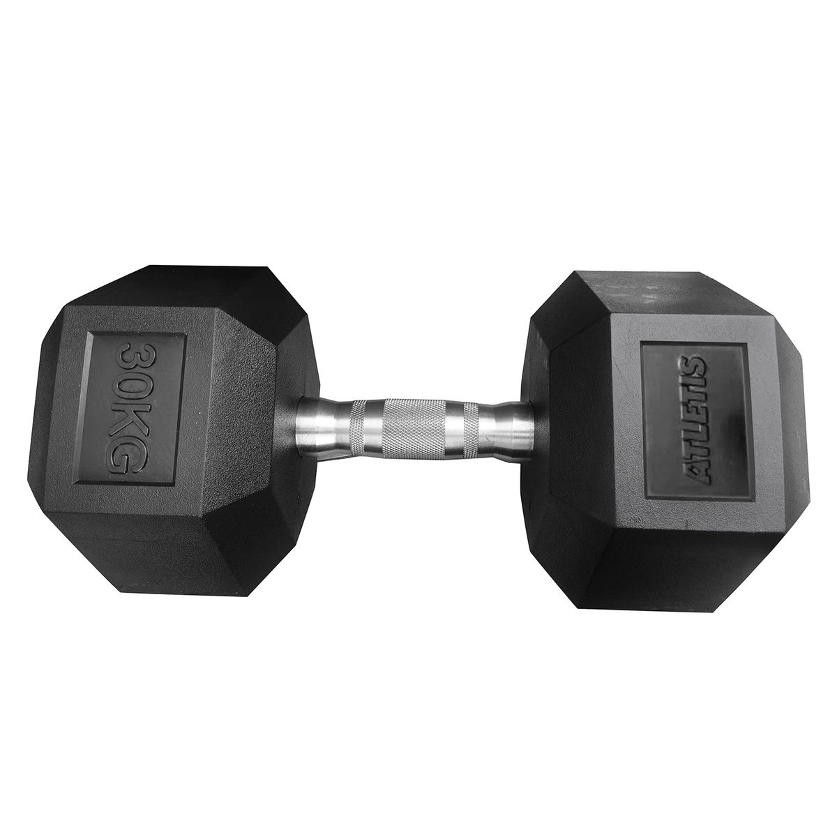 ATLETIS - Mancuerna Hexagonal 30 Kg Negro