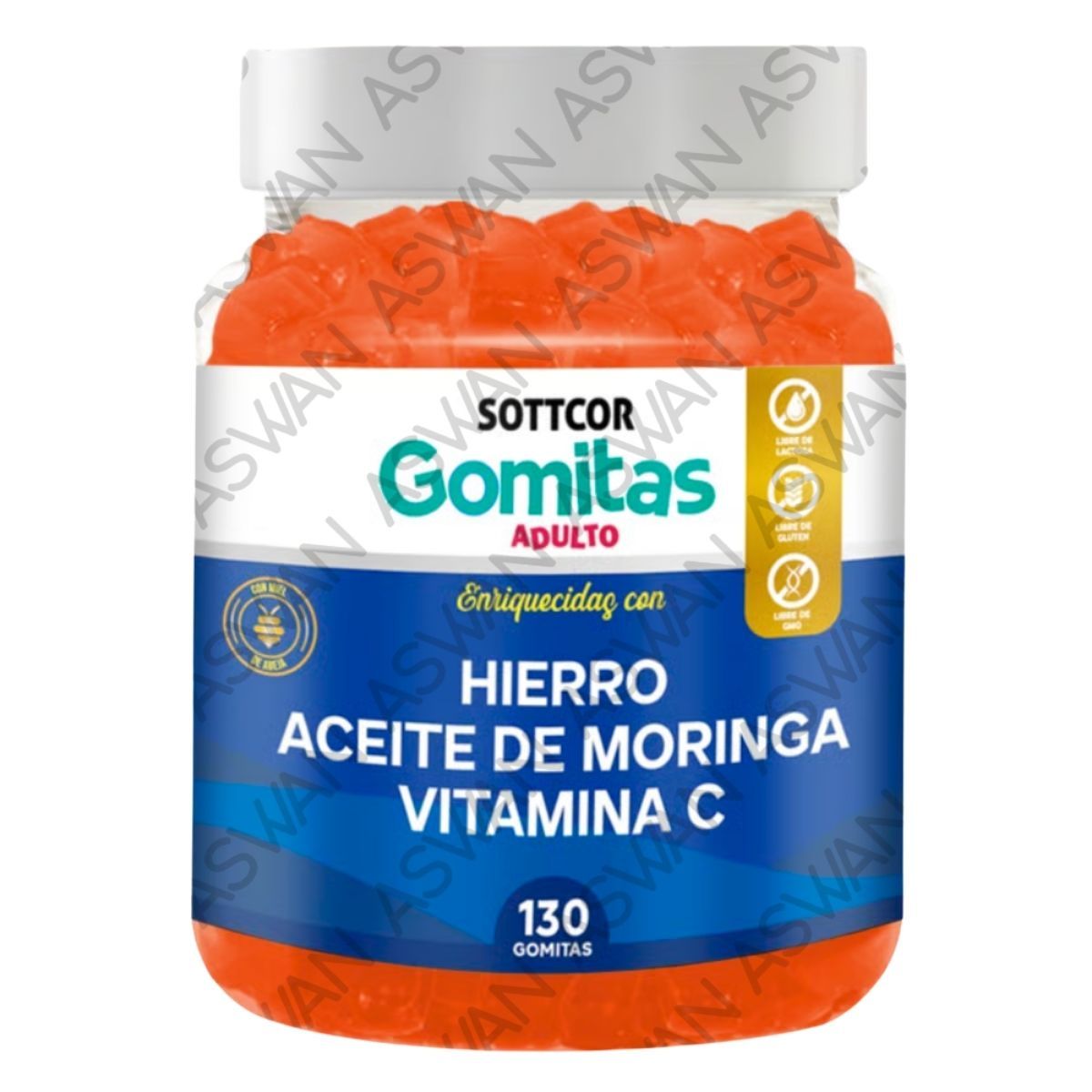 GENERICO - GOMITAS DE HIERRO PARA ADULTOS 130 UNIDADES SOTTCOR 100GR CHICLE
