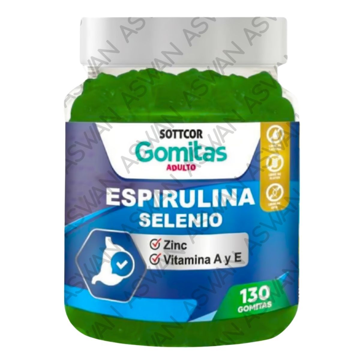 GENERICO - GOMITAS DE ESPIRULINA PARA ADULTOS 130 UNIDADES SOTTCOR 100GR