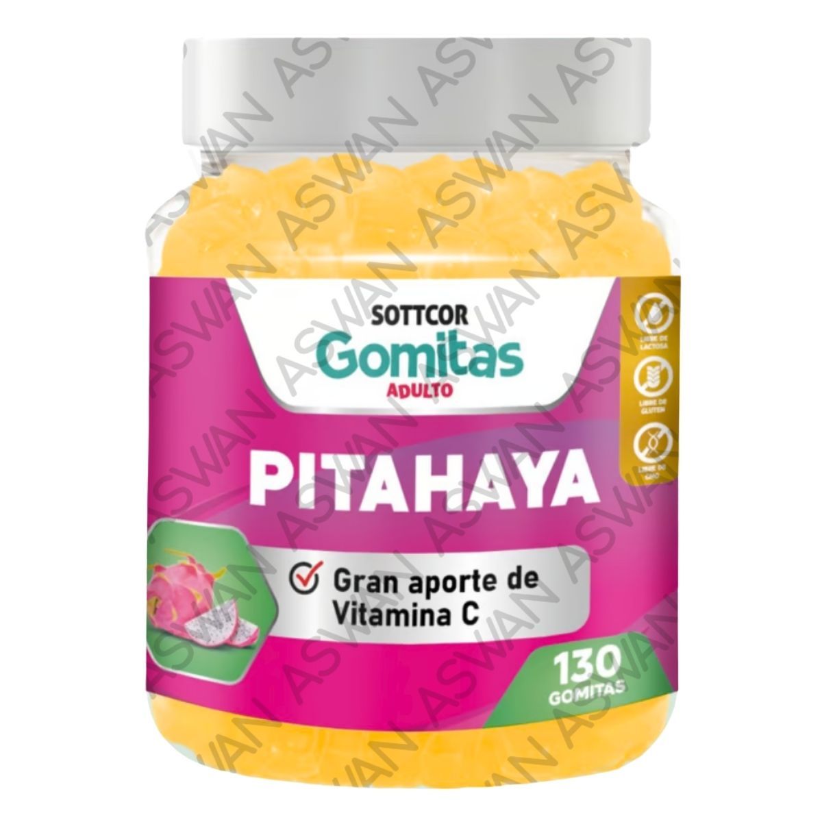GENERICO - GOMITAS DE PITAHAYA PARA ADULTOS 130 UNIDADES SOTTCOR 100G