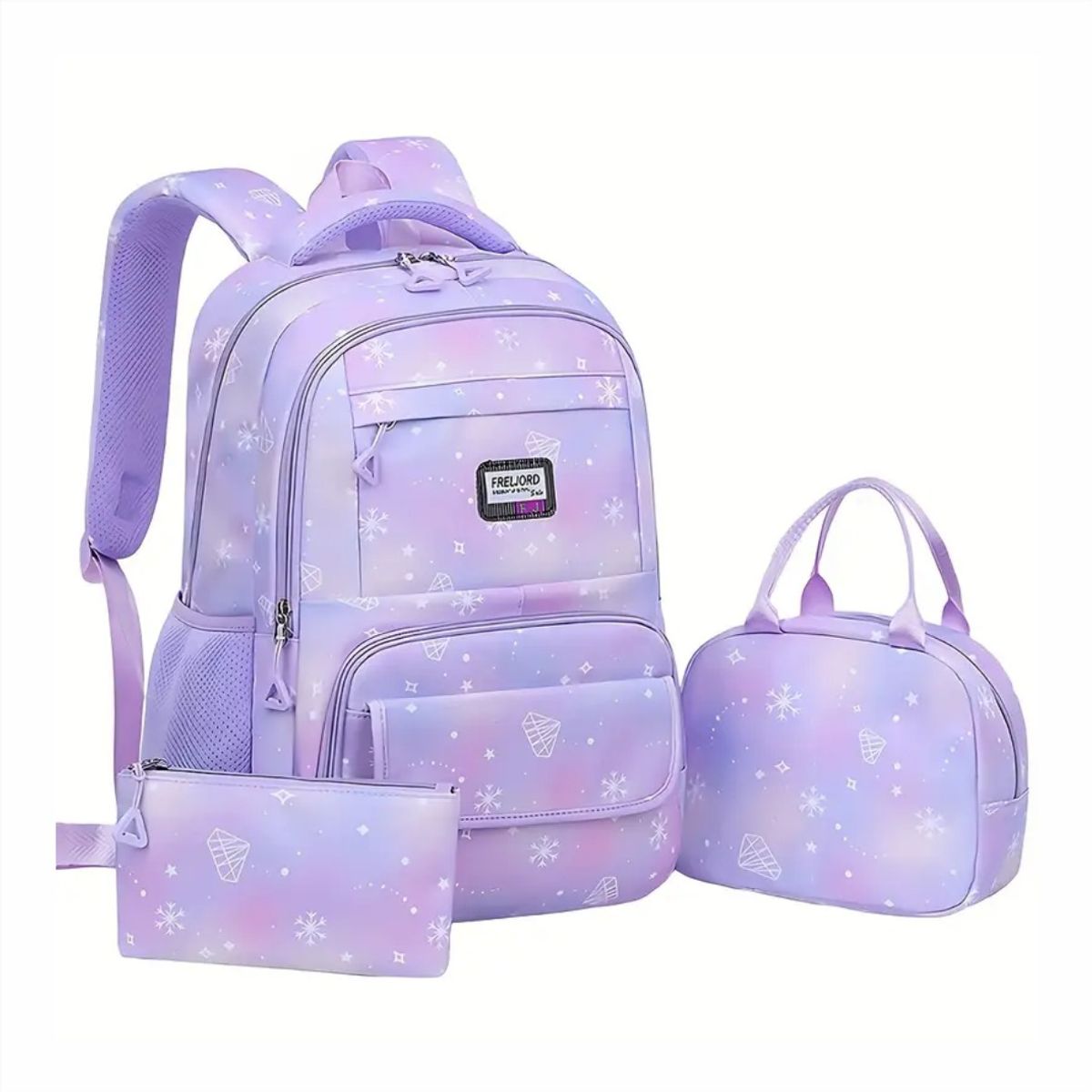 GENERICO - MOCHILA  IMPERMEABLE JUVENIL 3 PIEZAS