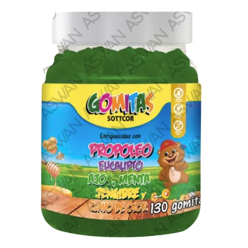 GENERICO - GOMITAS DE PROPOLEO PARA NIÑOS 130 UNIDADES SOTTCOR 100GR
