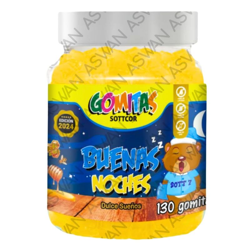 GENERICO - GOMITAS DE BUENAS NOCHES PARA NIÑOS 130 UNIDADES SOTTCOR 100GR CHICLE