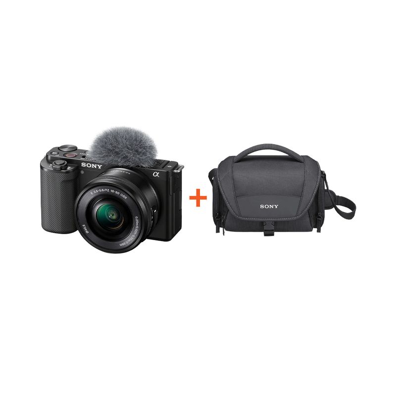 SONY - Sony Cámara Alpha ZV-E10L Negro + Maletín LCS-U21 de regalo