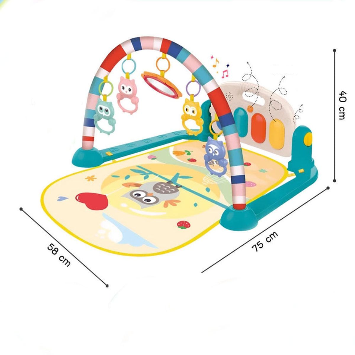 GENERICO - GIMNASIO MULTIFUNCIONAL DIDACTICO MUSICAL PARA BEBE 3 EN 1