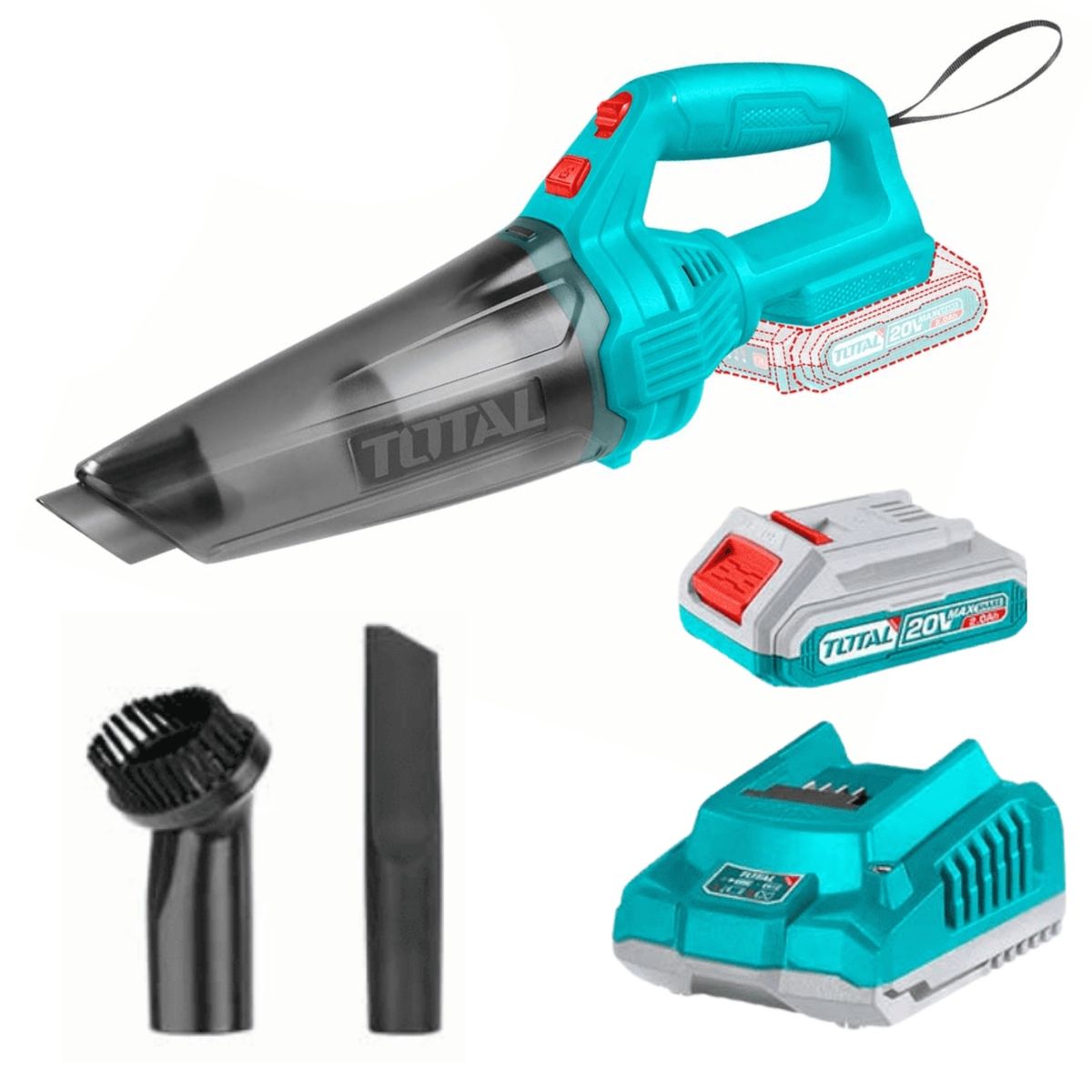 TOTAL TOOLS - ASPIRADORA INALAMBRICA 20V ASPIRADORA PORTATIL TOTAL
