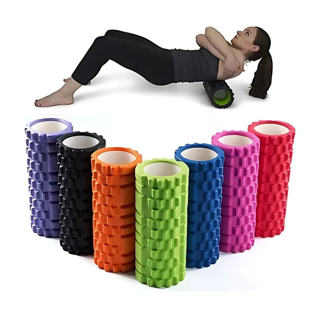 GENERICO - Rodillo de Masaje Espuma para Yoga Ejercicios
