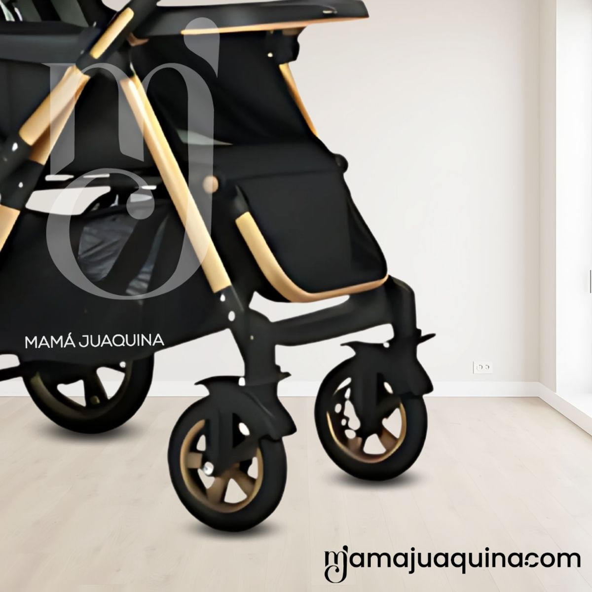 BABY - Coche Cuna de Lujo «VALEN» Mango Reversible Green