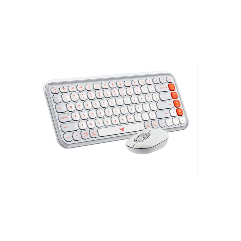 LOGITECH - Teclado Logitech + Mouse Pop Icon BluetoothWireless SP Copilot White 920-013055