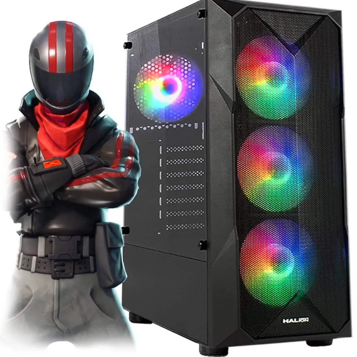 AMD - Computadora PC GAMER RYZEN 5 5500 RAM 16GB SSD 512GB VIDEO 6GB