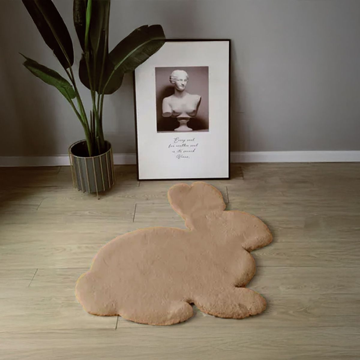 MULTITOP - Alfombra Conejito 73 x 90cm Beige