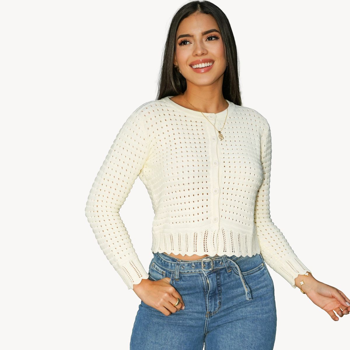 JAROLA - Chompa Abierta Manga Larga Jarola Tania