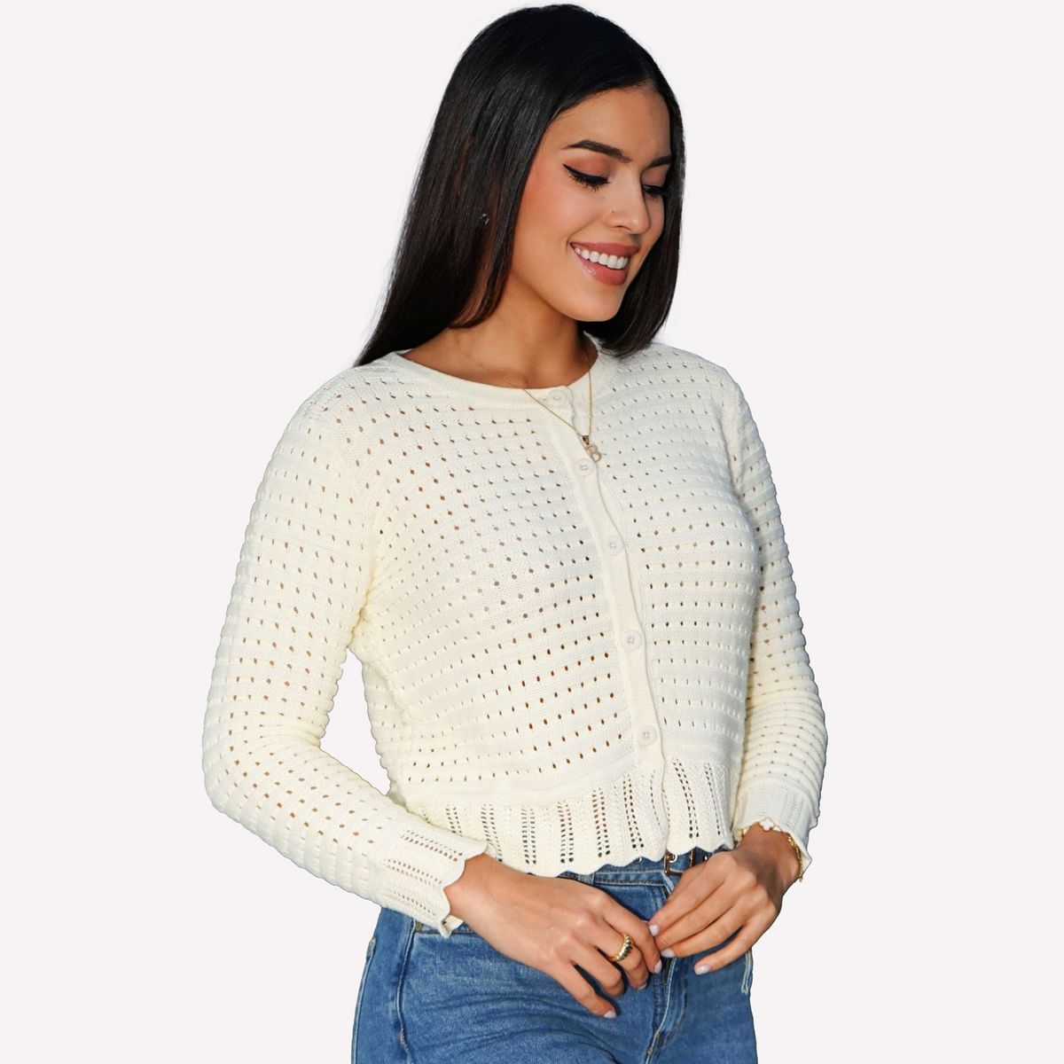 JAROLA - Chompa Abierta Manga Larga Jarola Tania