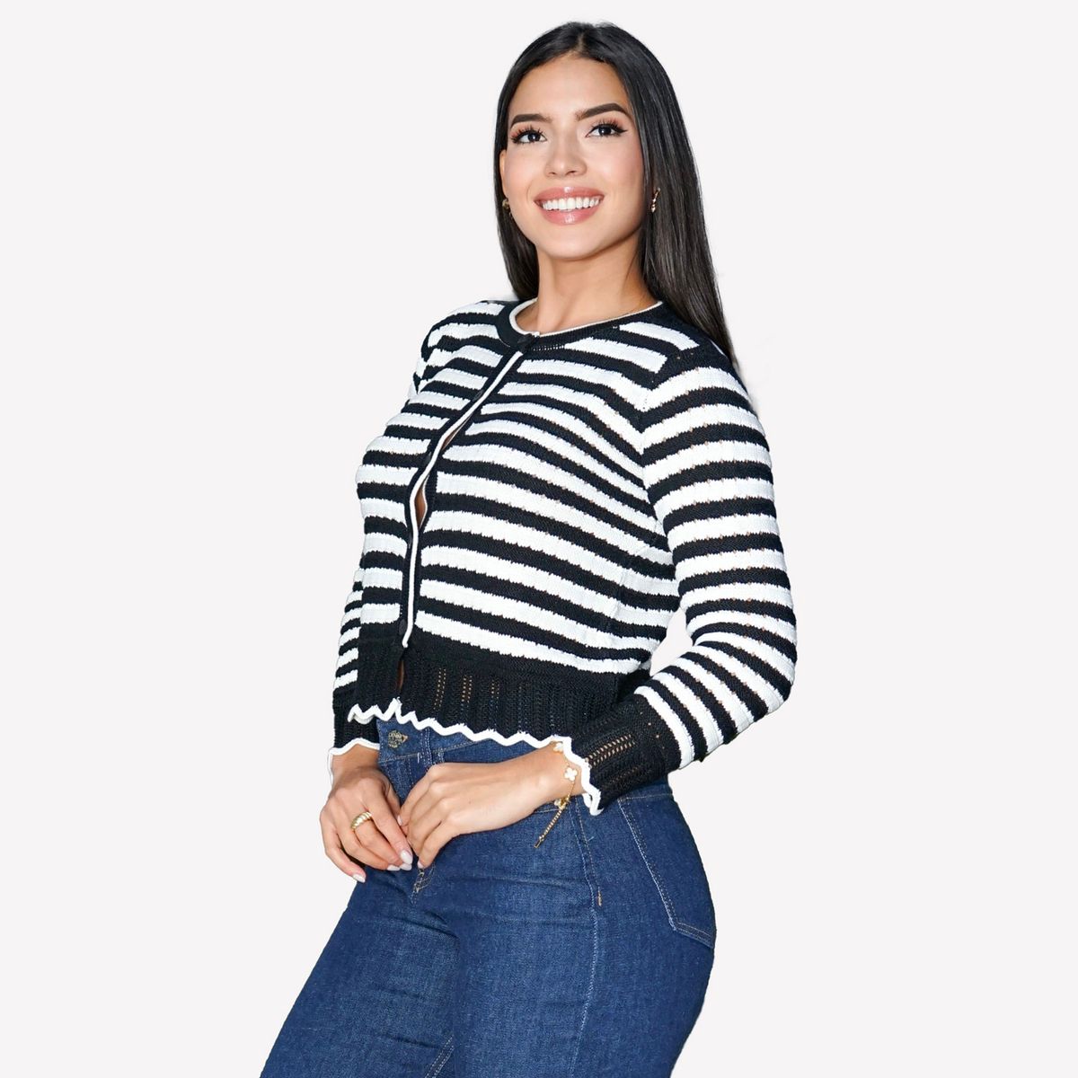 JAROLA - Chompa Abierta Manga Larga Jarola Tania