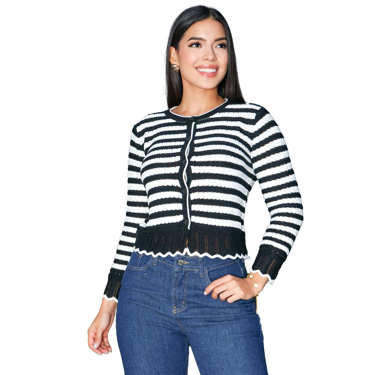 JAROLA - Chompa Abierta Manga Larga Jarola Tania