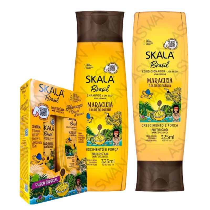 SKALA - PACK MARACUYÁ E ÓLEO DE PATAUÁ SHAMPOO + ACONDICIONADOR 325ML - SKALA EXPERT