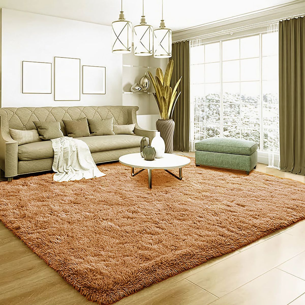 MULTITOP - Alfombra Eliot 120 x 170cm Marrón Claro