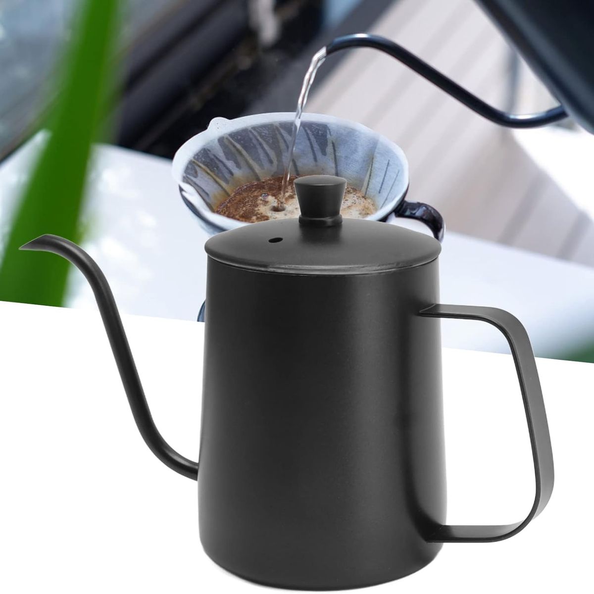 GENERICO - Tetera cuello de cisne black 500 ml