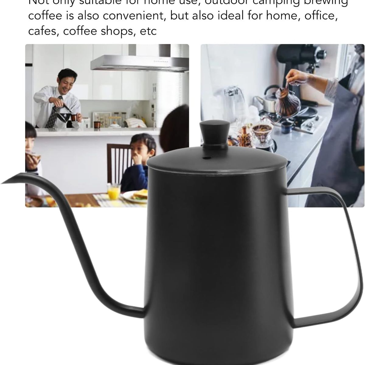 GENERICO - Tetera cuello de cisne black 500 ml