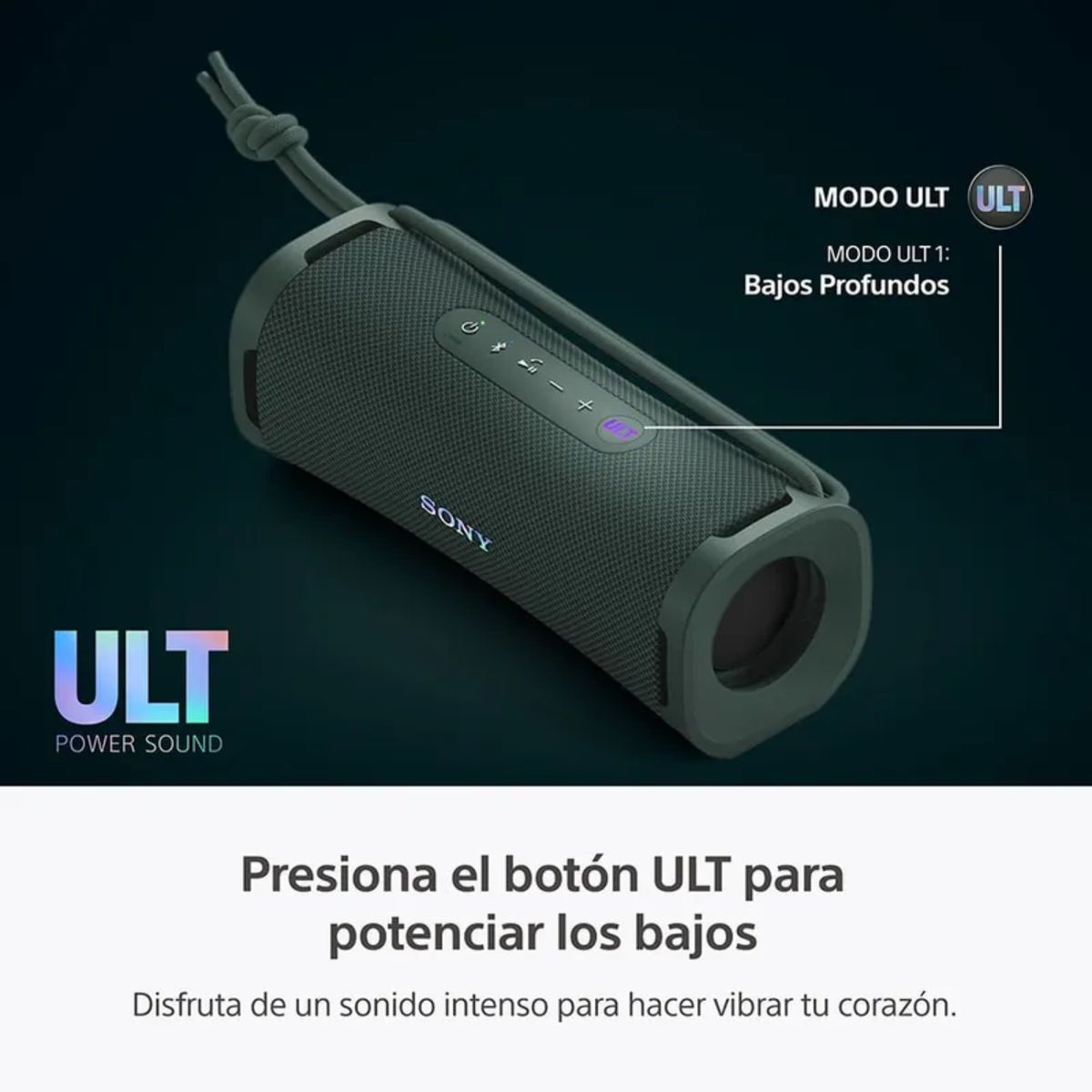 SONY - SONY ULT FIELD 1 GRIS BOSQUE (SRS-ULT10) – Parlante Bluetooth Portátil