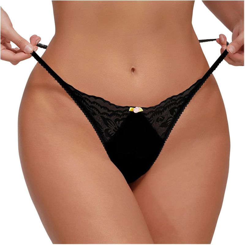 GENERICO - HILO LOLITA DE ENCAJE NEGRO ROXY