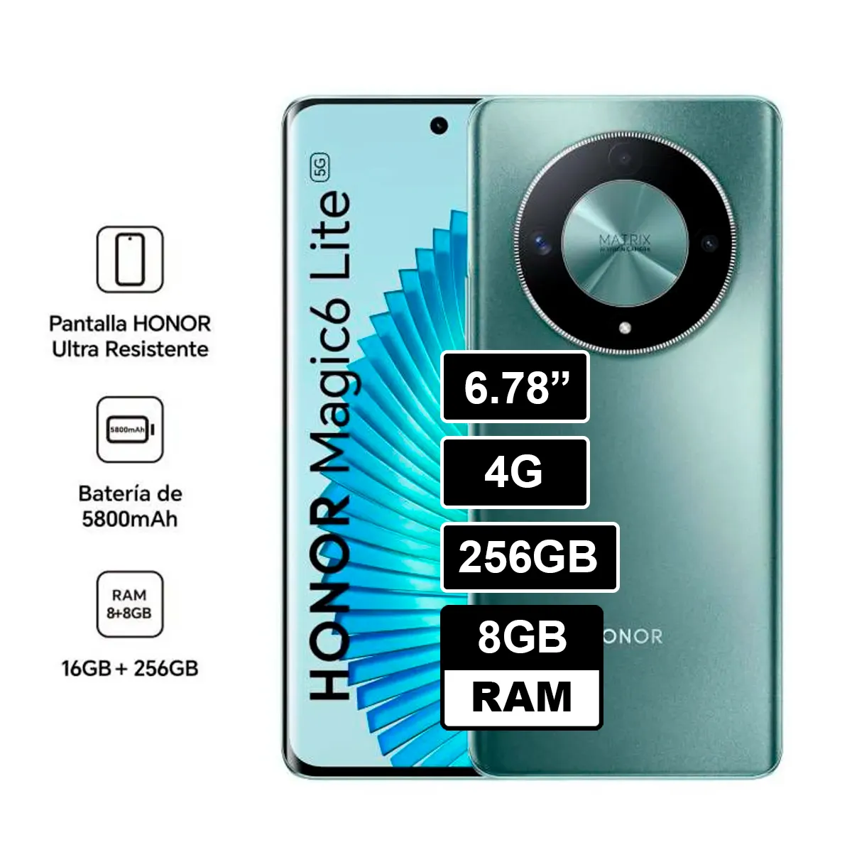 HONOR - Celular HONOR MAGIC 6 LITE 4G - 8GB RAM - 256GB Color Verde