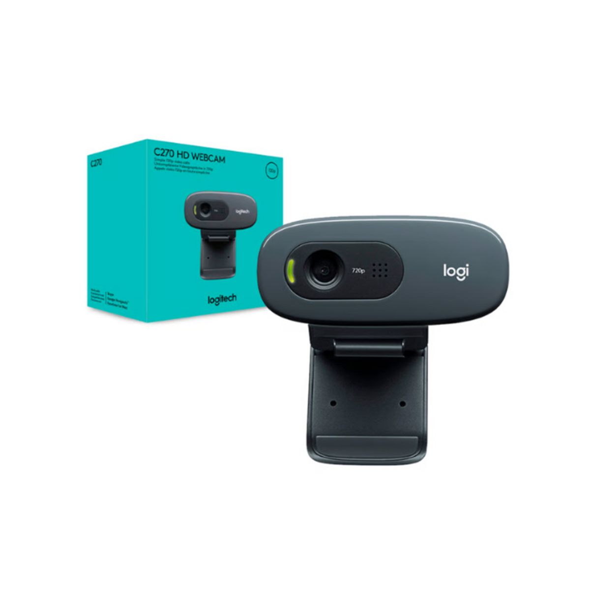 LOGITECH - Cámara web Logitech C270 HD 720p conexión USB micrófono integrado