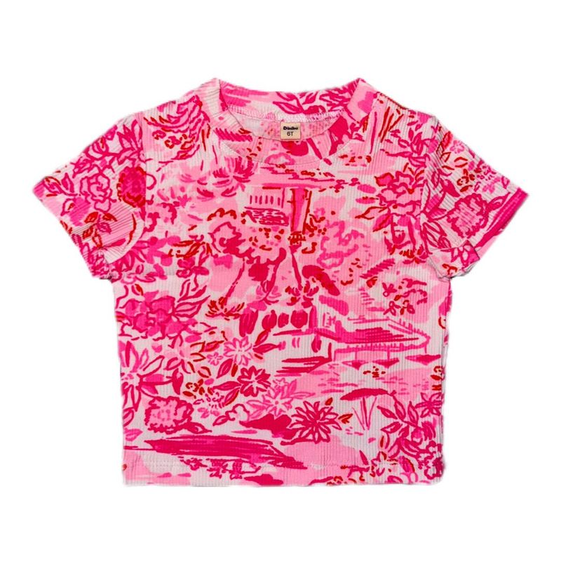 GENERICO - Polo Crop Top Niña Rib