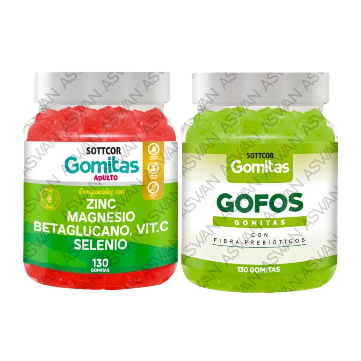 GENERICO - PACK ADULTO ZINC & GOFOS 130 GOMITAS - SOTTCOR
